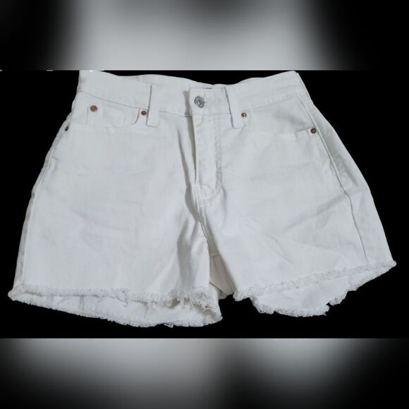 Levi’s High Rise 3” Shorts White 4  waist 27 - Picture 6 of 8